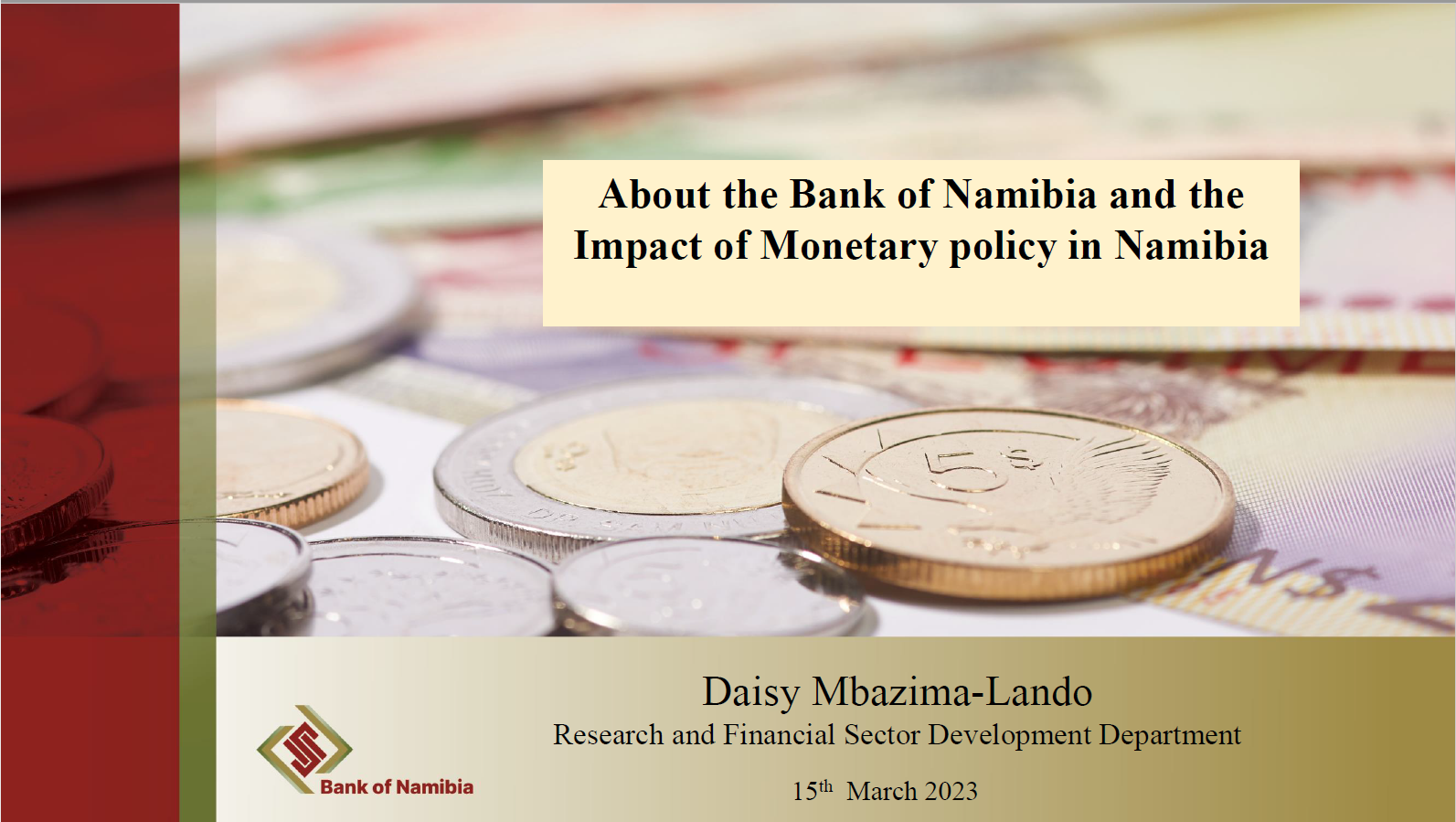 Role of the Bank of Namibia and Repo Rate