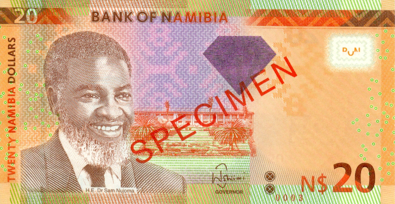 20 Dollar Specimen Note - Front of the Note