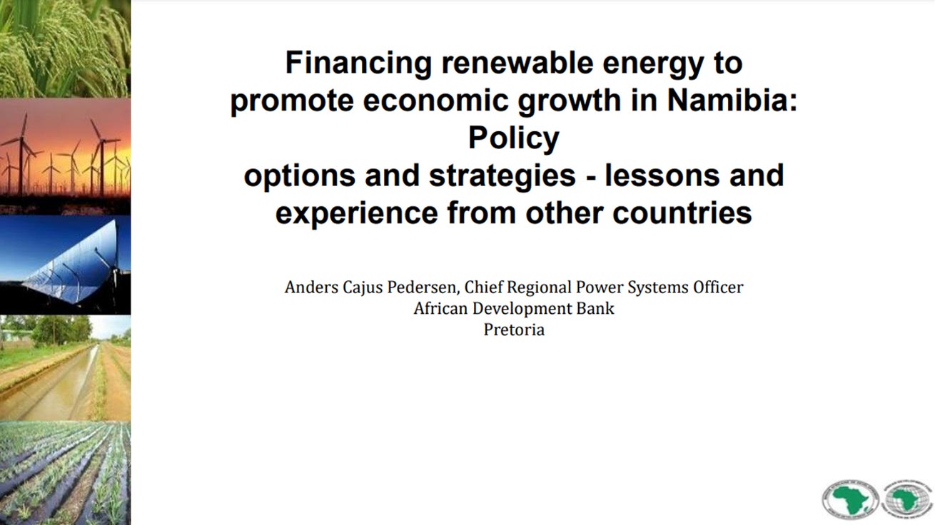 Mr Anders - Presentation - Financing Renewable Energy to Promote Economic Growth in Namibia