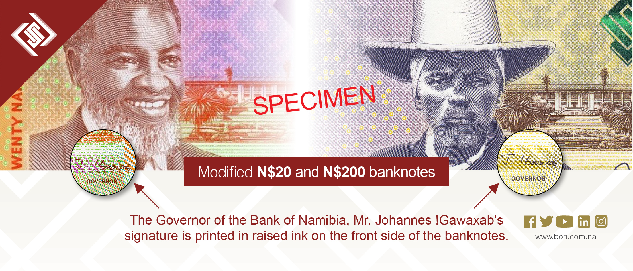 21-02-2023 Launch of modified N$ 20 and N$ 200 banknotes